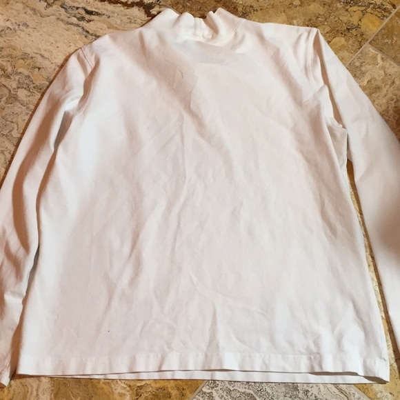 Talbots gentle wear white mock turtleneck - Picture 5 of 8